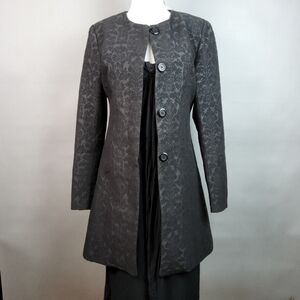 BB Dakota Jacquard Black Floral Blazer